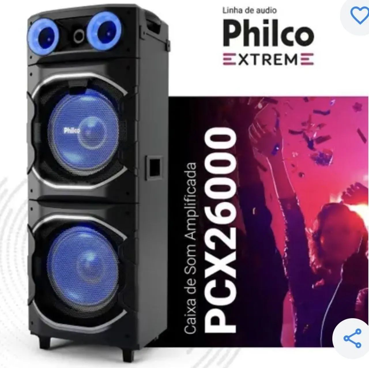 Caixa de som philco PCX26000