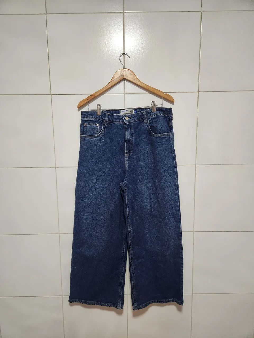 Calca jeans wide leg 44