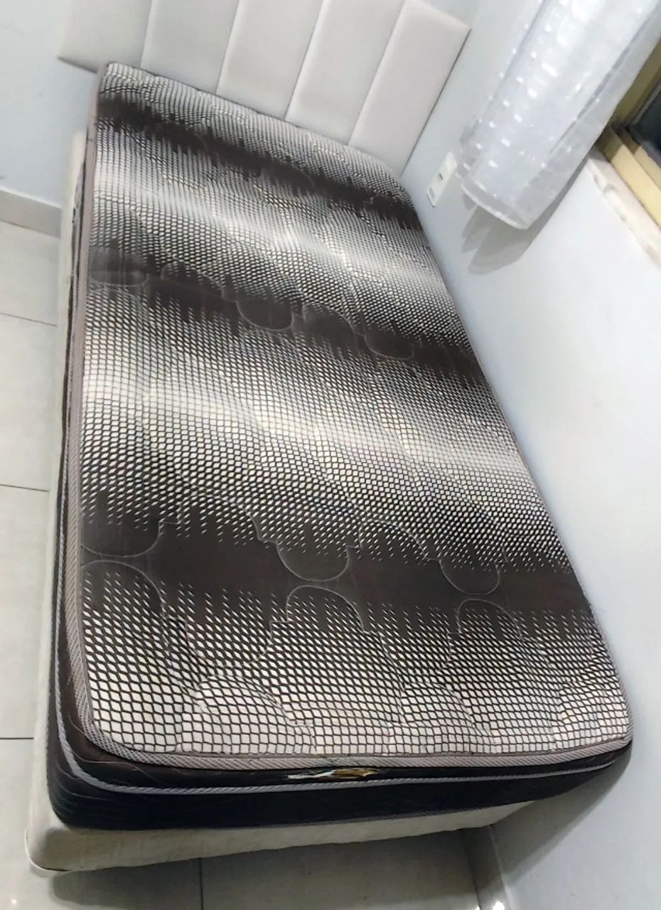 CAMA BOX SOLTEIRO + COLCHÃO ORTOPÉDICO - Foto 4
