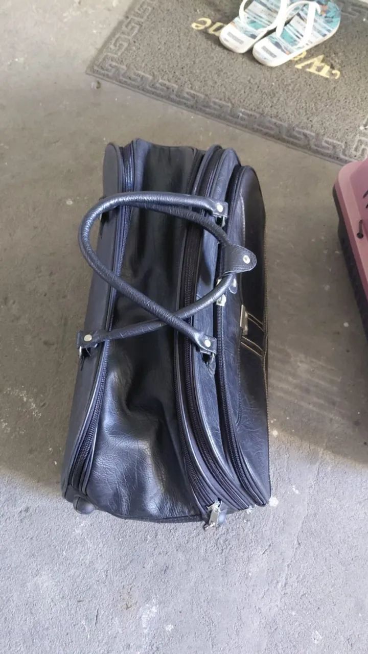 Bolsa de viagem de couro! - Foto 2