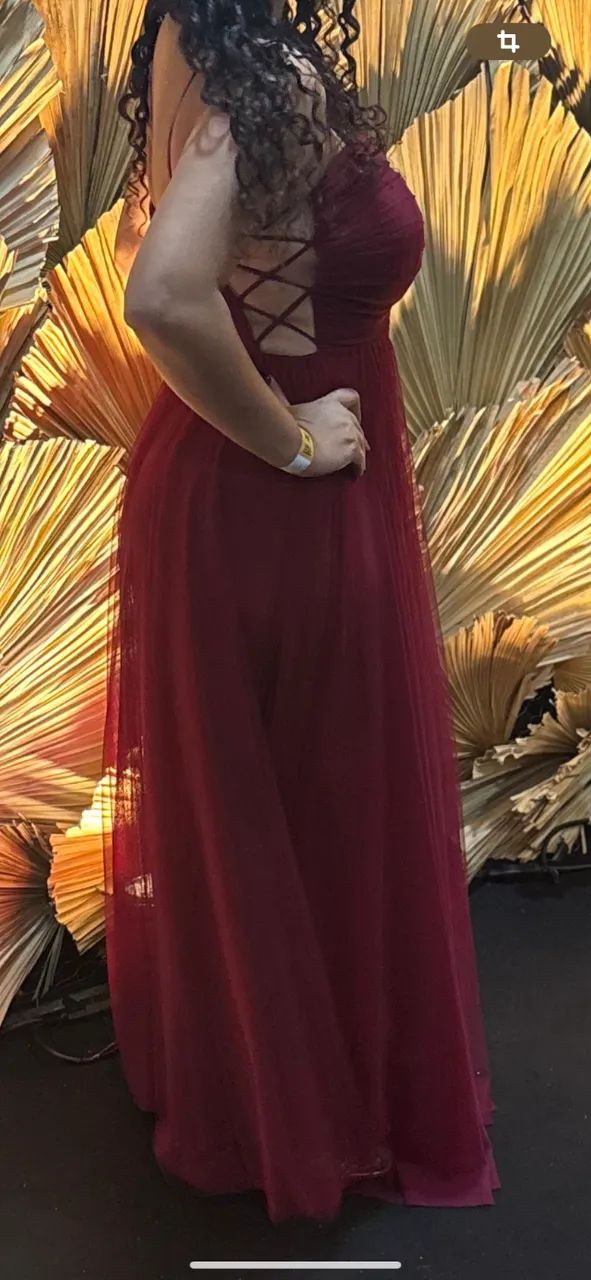 Vestido Tule Marsala  - Foto 4