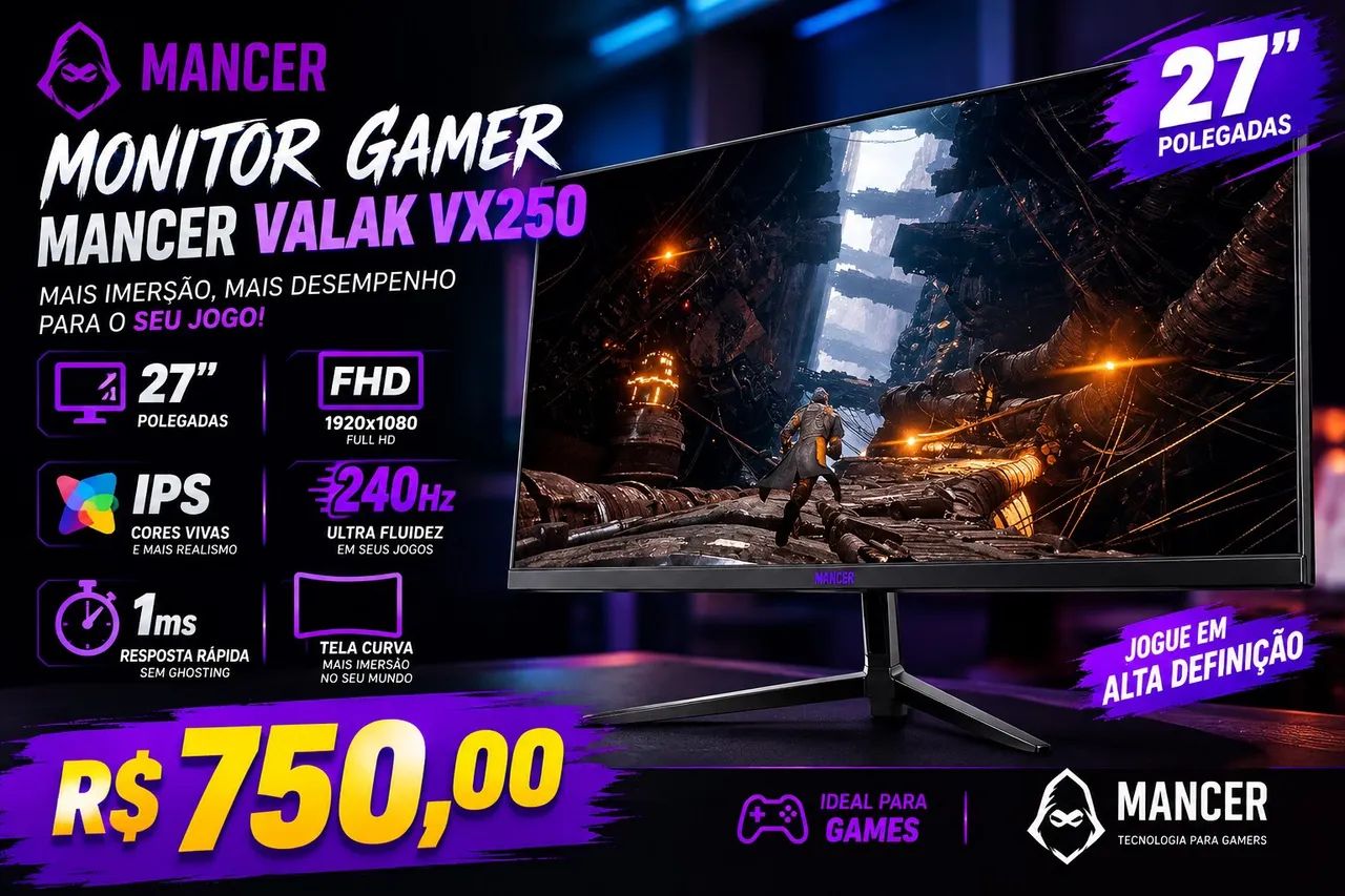 Monitor GAMER 27 polegadas