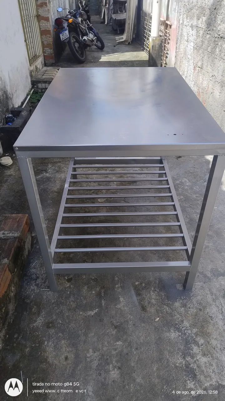 mesa de inox para salgados e doces - Foto 3