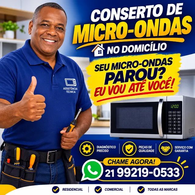 Conserto de Micro-ondas em Domicilio.