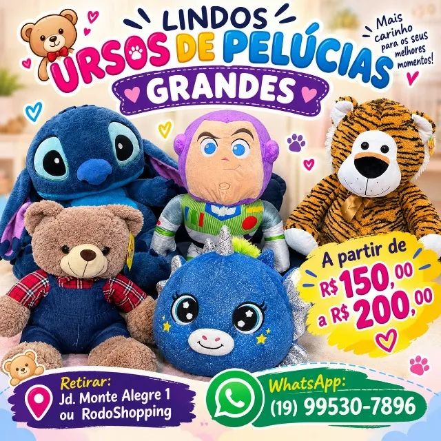 Bochos de pelúcia 