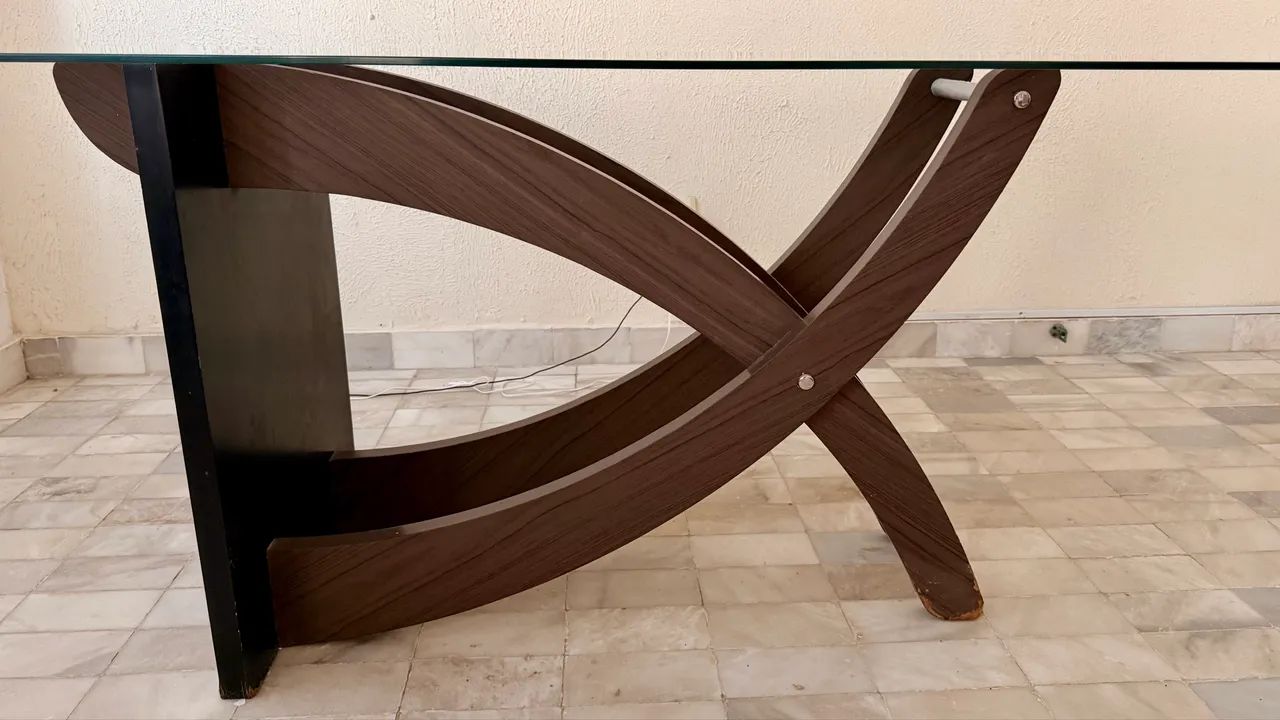 Mesa com tampo de vidro - Foto 3