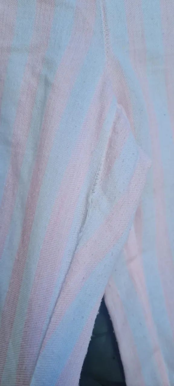 Calça Listada branca e rosa _ longa_ Tam.:G _ R$15,00 - Foto 5