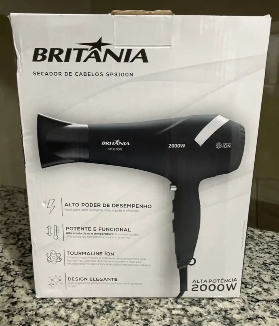 Secador de cabelo 2000w novo