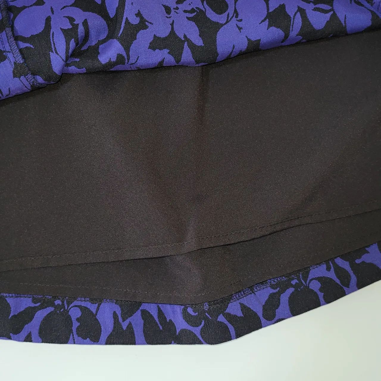 Saia estampada plus size (azul e preto) - Nova - Foto 5