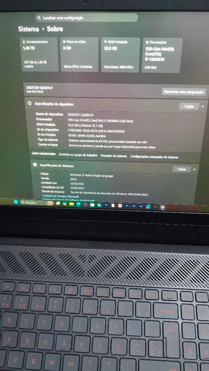 Notebook Dell G15  I7 32GB - Foto 2