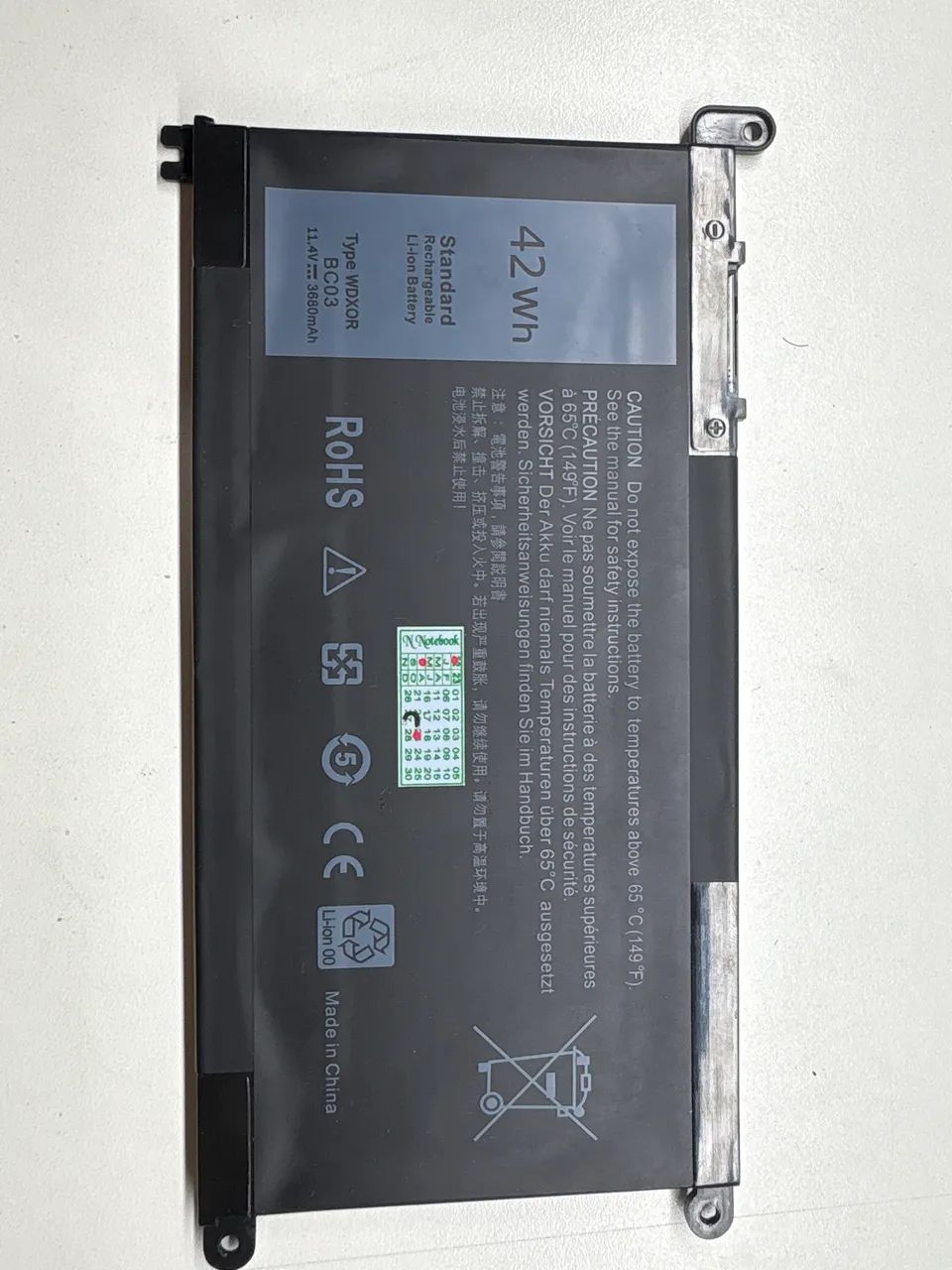 Bateria Notebook WDXOR BC03 11,4V