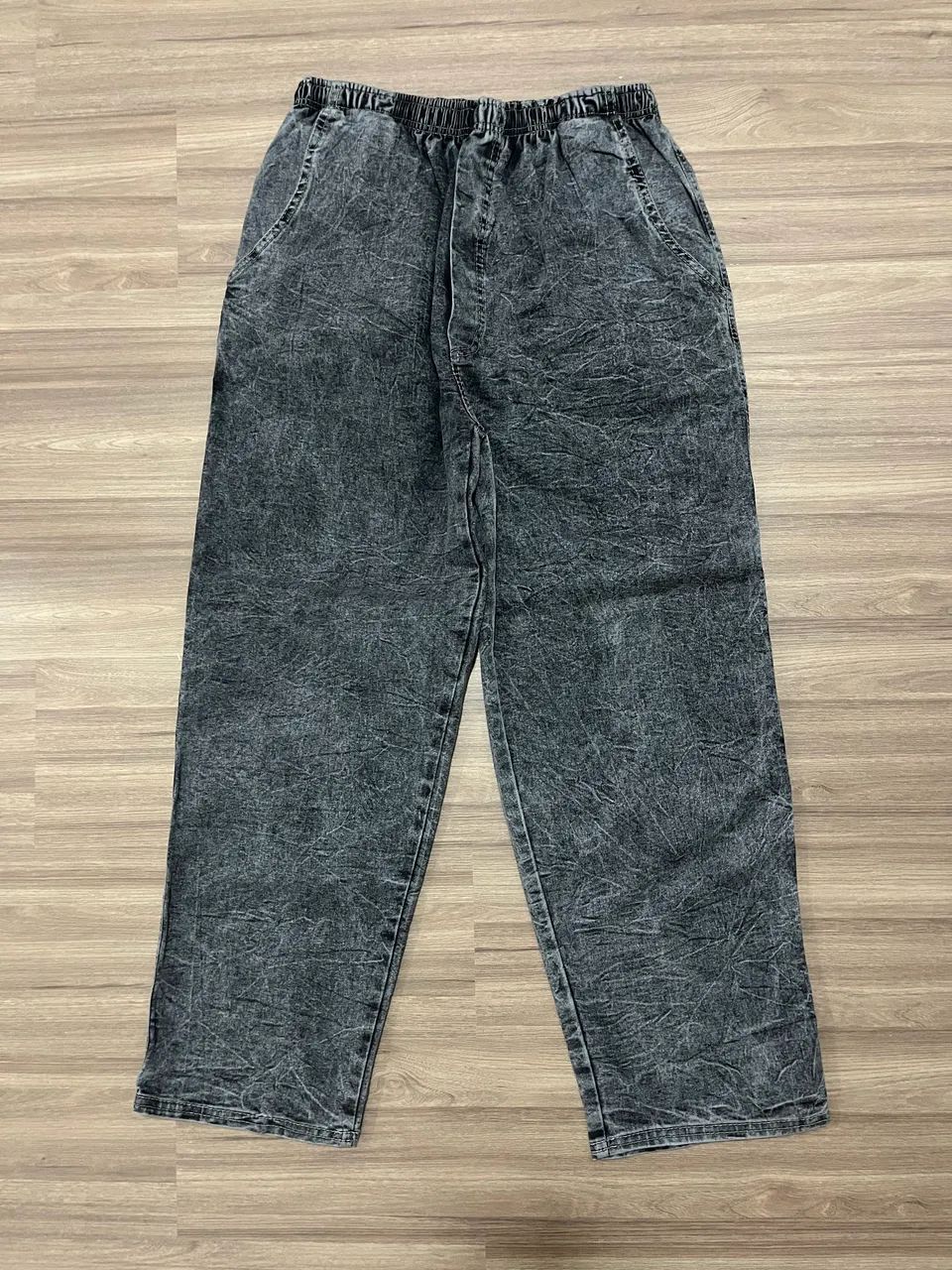Calça Jeans Estonada Preta - Foto 3