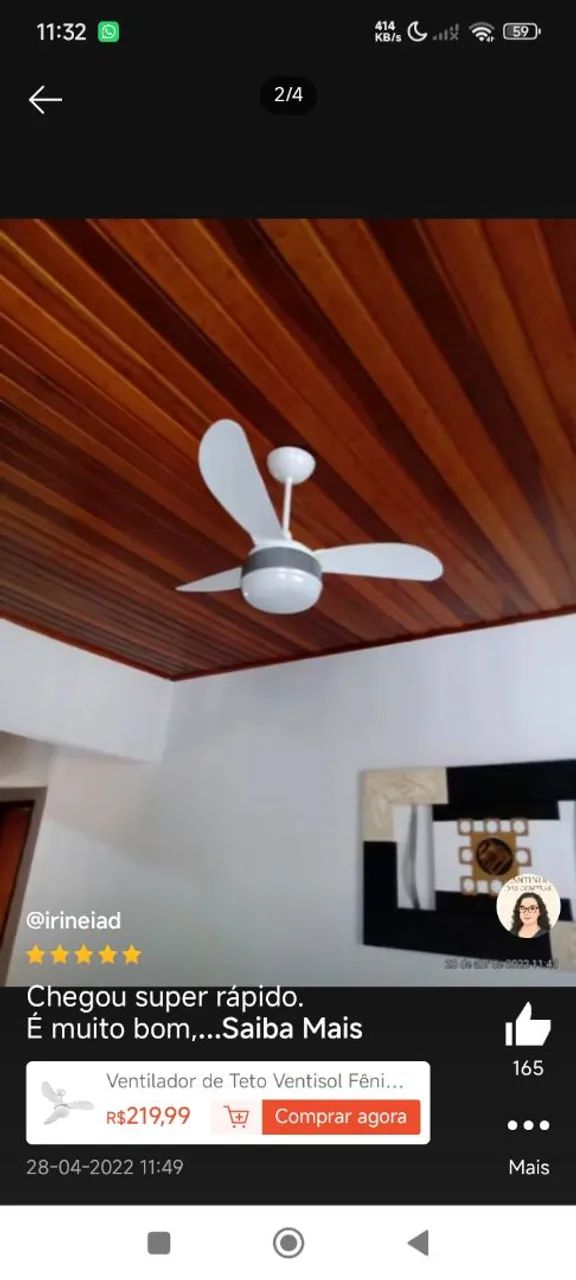 Ventilador de Teto - Foto 2