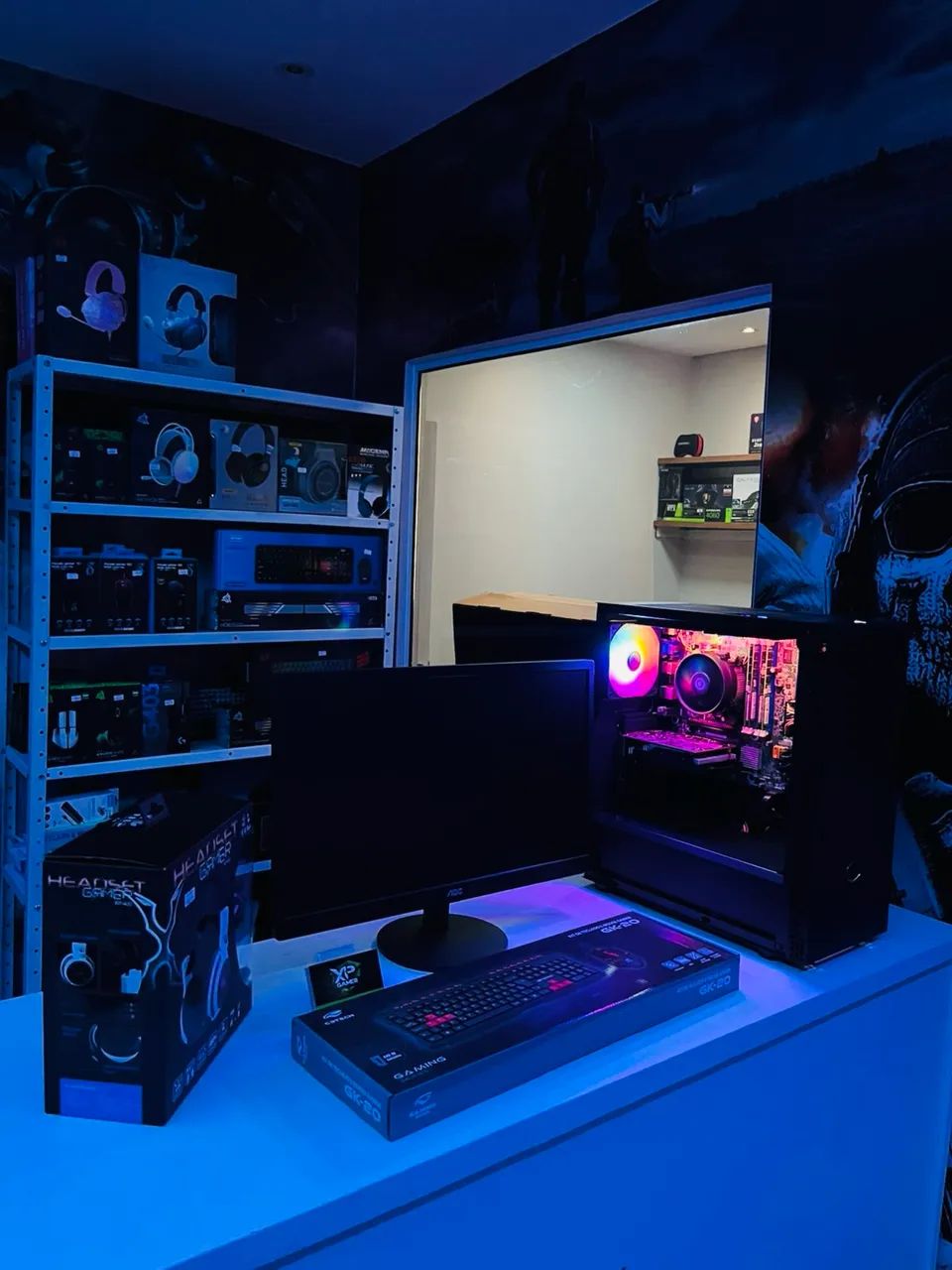 PC Gamer COMPLETO - i5, 16GB, RX550 4GB | Monitor + Periféricos Gamer - Loja Física - Foto 5