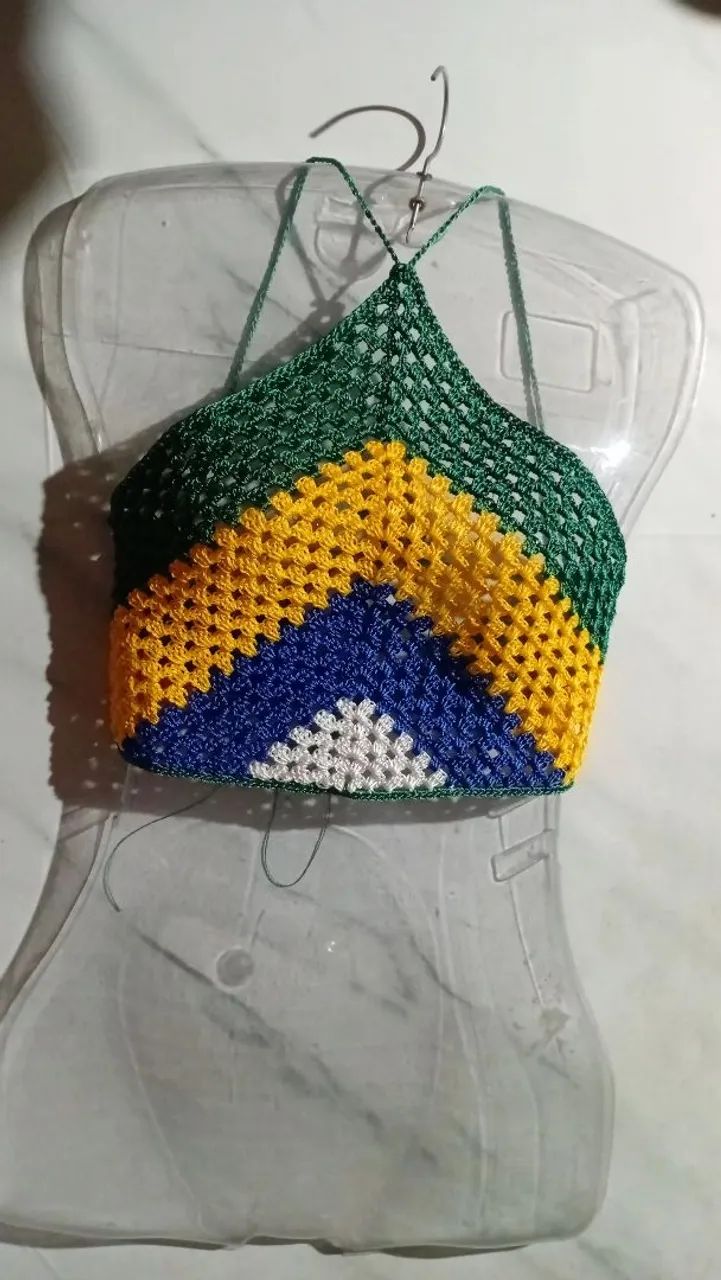 Bandana de crochê brasileira - Foto 4