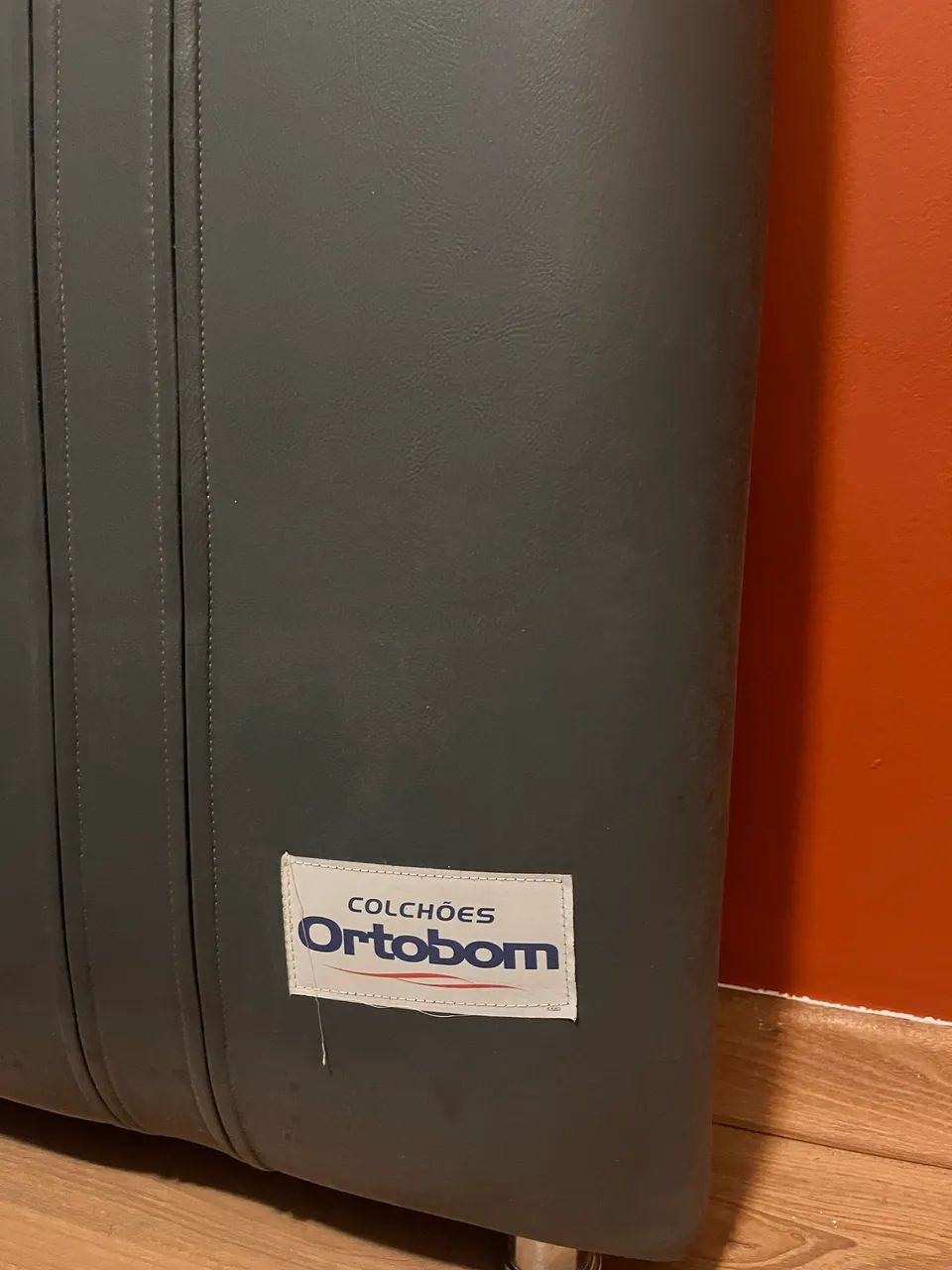 Cabeceira cinza em corino Ortobom - Foto 3