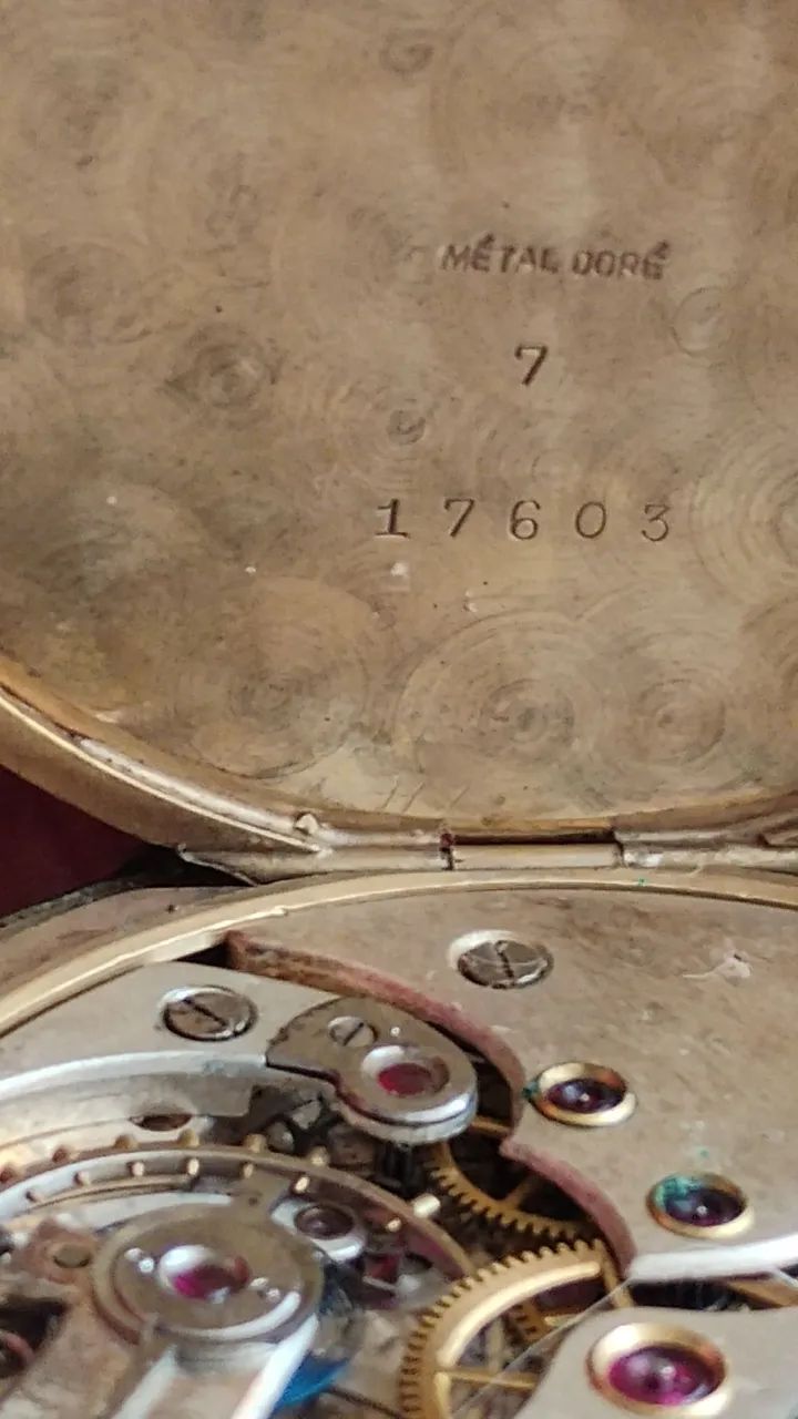 Relógio de bolso aproximadamente de 1910