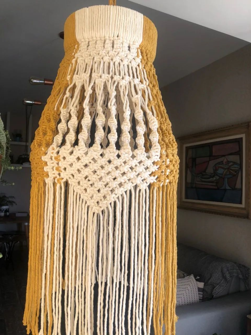 Lustre em Macramê Feito à Mão. - Foto 4