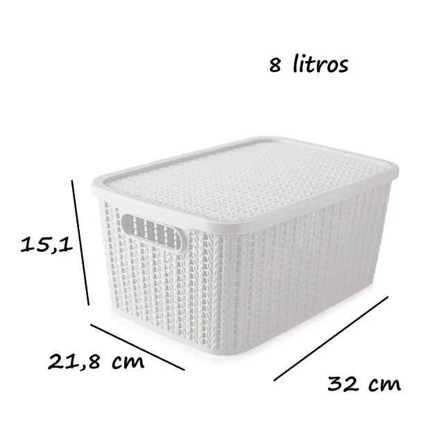 Caixa Organizadora Trama 8 Litros - Plasútil - Foto 5