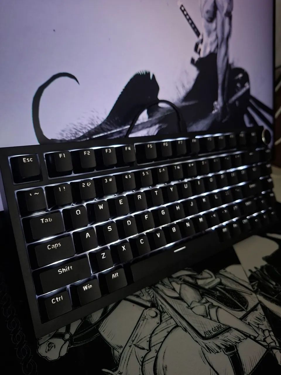 Teclado Mecânico Ajazz AK820 75% com Knob - Switch Red - Foto 4