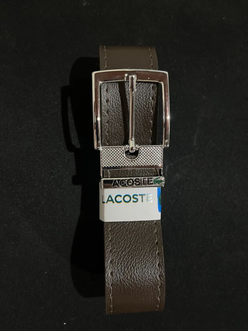 Cinto Estilo Lacoste Couro