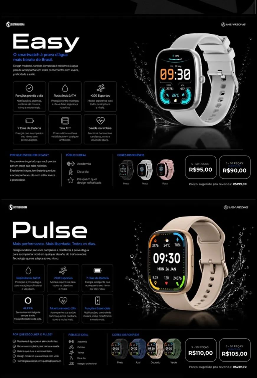 Vendo smartwatch vários tipos