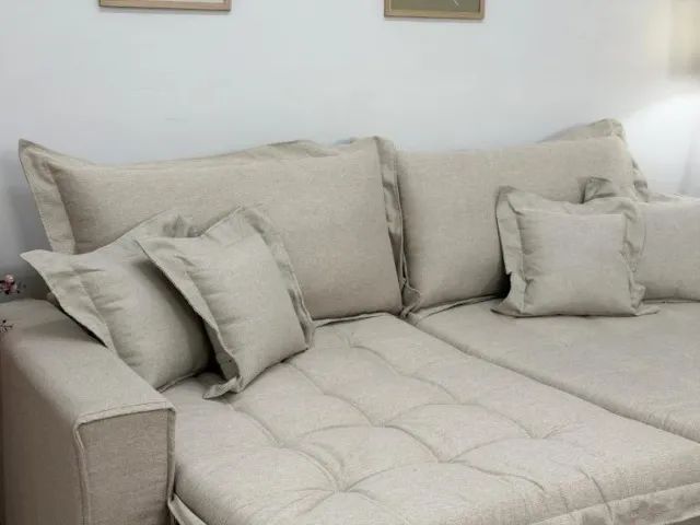 SOFÁ CAMA RETRÁTIL BOLT 2,00M  LINHO. PRONTA ENTREGA. - Foto 5