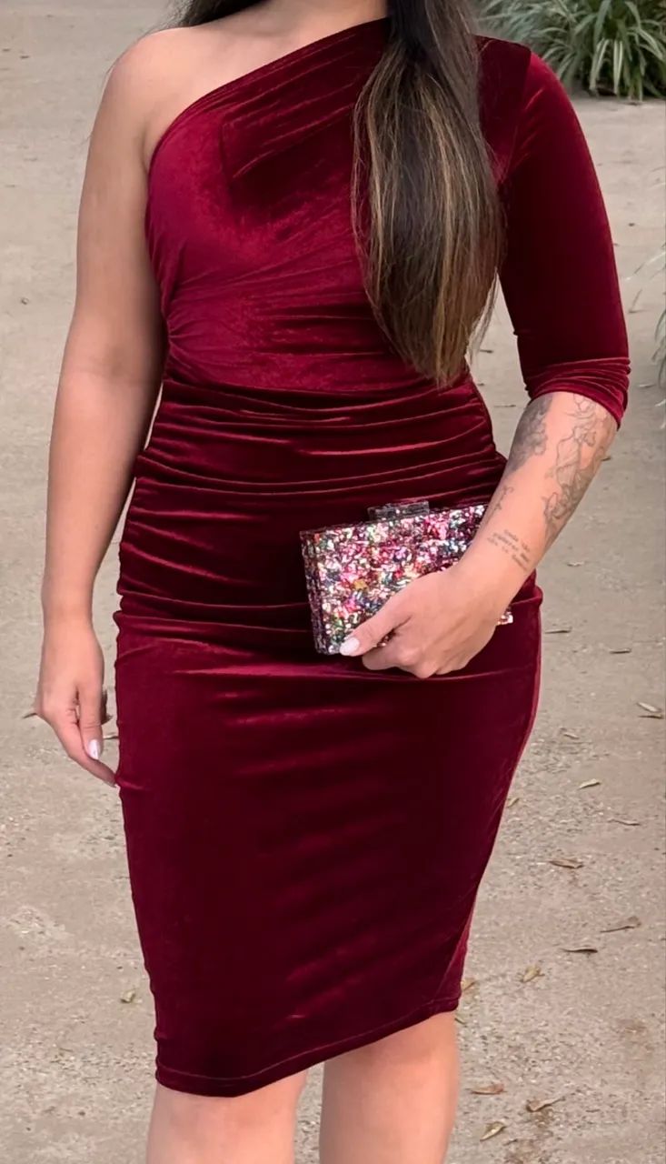 Vestido mídi veludo M/G 