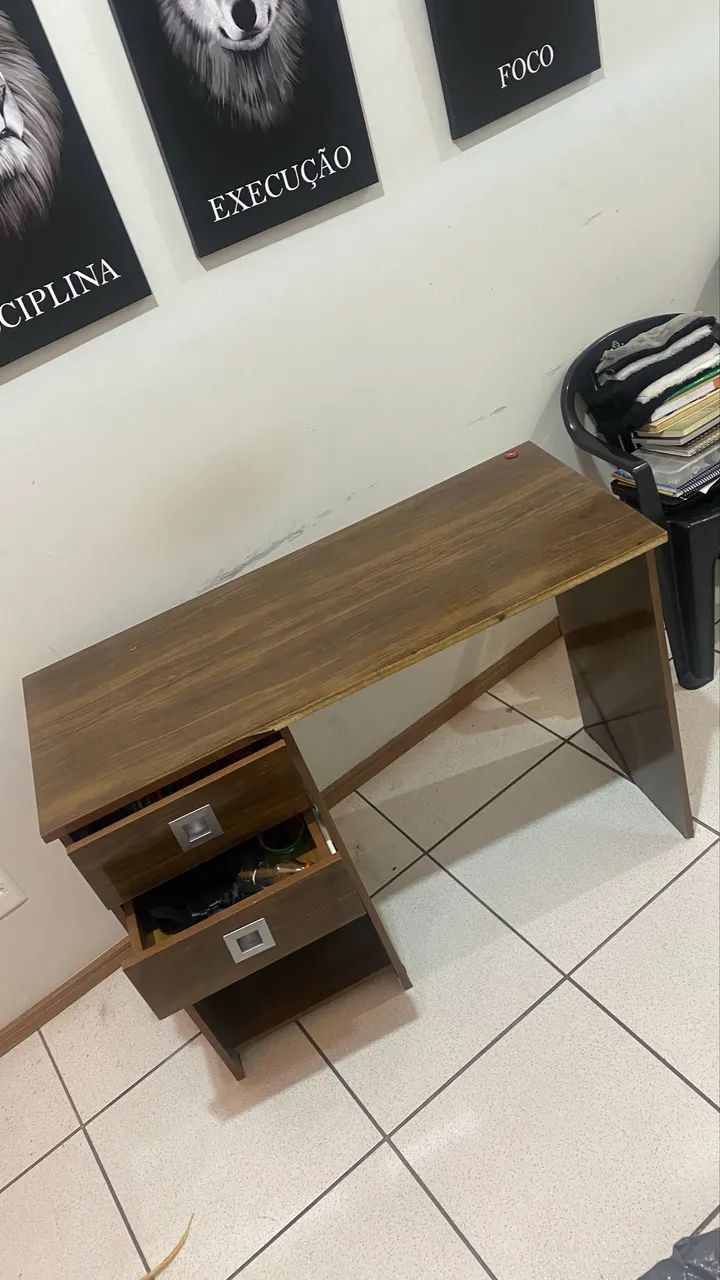Mesa de Escritório com 2 Gavetas - Ótimo Estado - Foto 5
