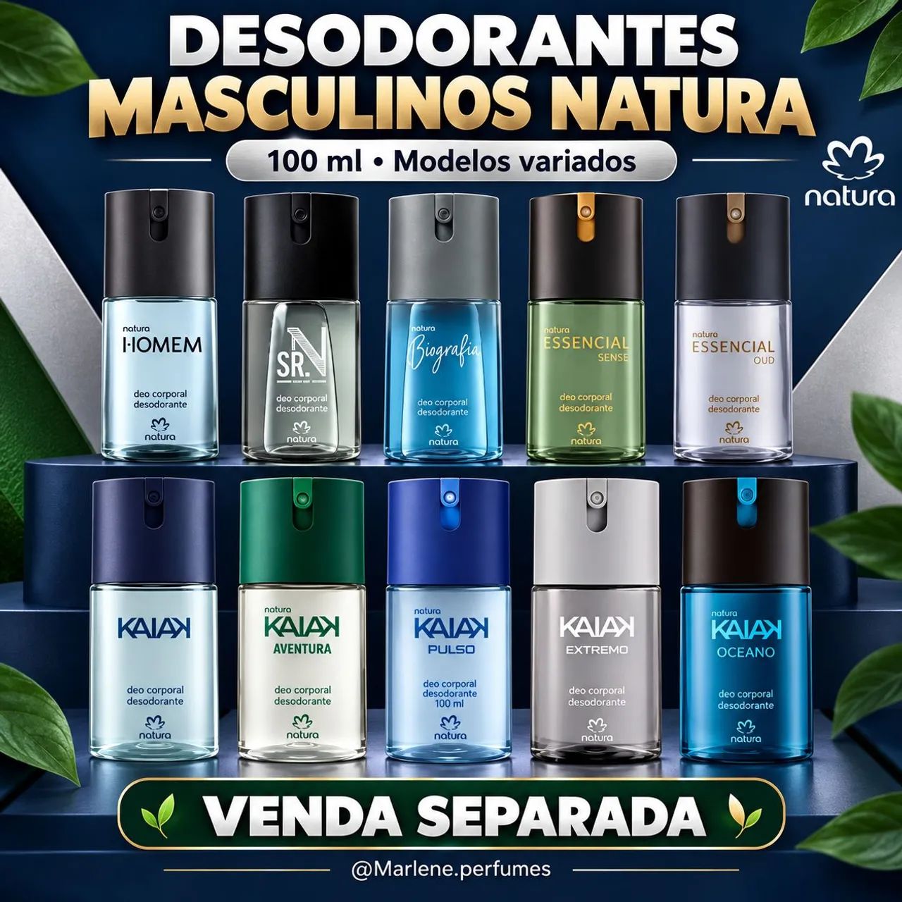 Deo corporal desodorantes masculino e feminino- Natura 