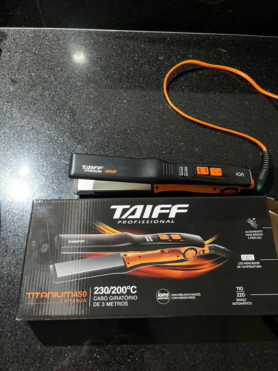 Prancha Taiff Titanium 450 Laranja Bivolt