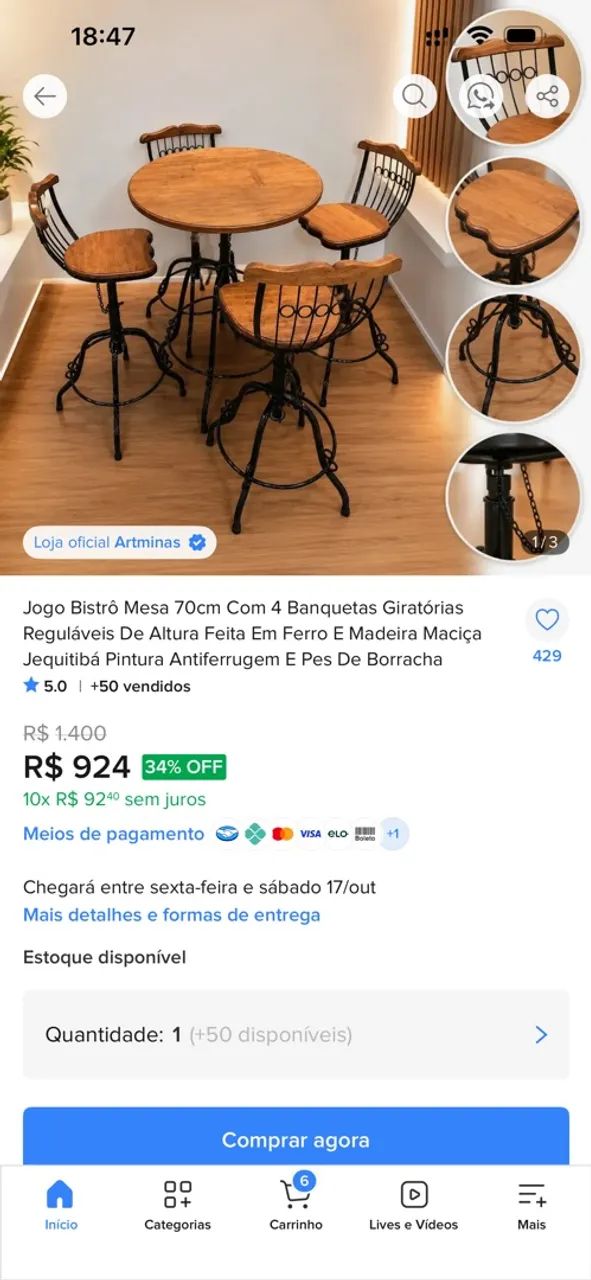 Jogo de mesa pouco usado - Foto 3