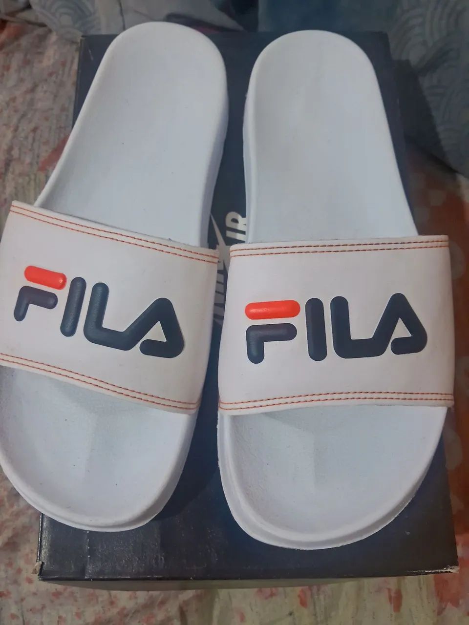 Chinelo  Slide Fila Branco 39 - Foto 3