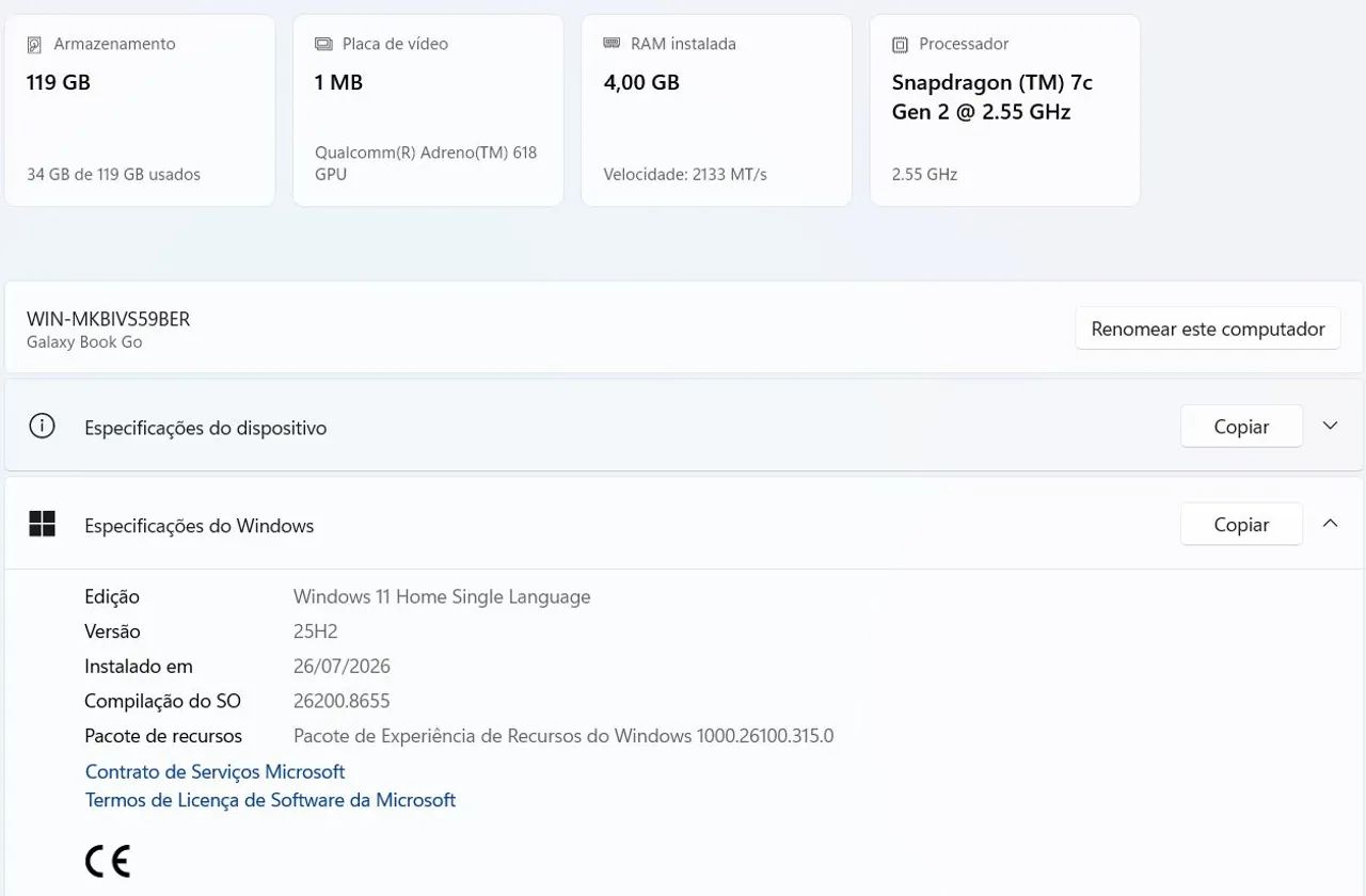 Notebook samsung gaalaxy book go - Foto 2