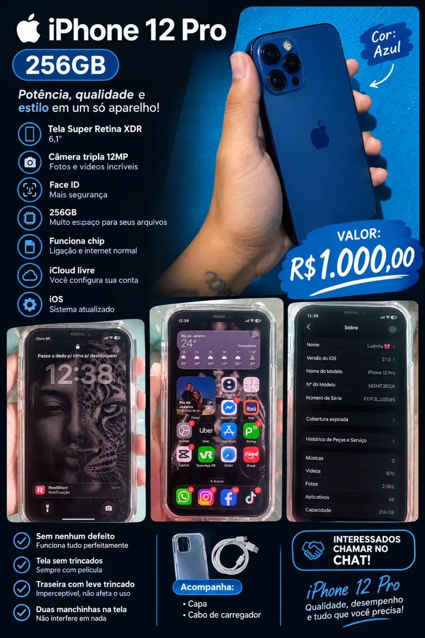 Vendo iPhone 12 Pro 256gb