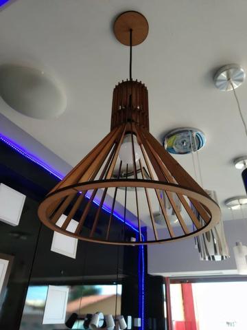 Pendente Em MDF Com Soquete, Deixa o Ambiente Muito Mais Moderno - Foto 6