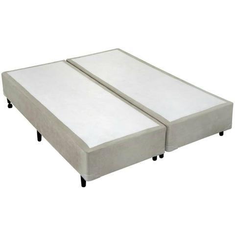 Box Base bipartido Queen em Suede ou courino/ Parcelas de: