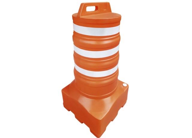 Cone Balizador 58cm x 58cm x 1,15 mt Laranja Com Faixa Slim EPI 360 - Foto 3