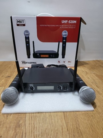 Microfone Duplo Mxt Uhf 520m 96 Canais 50 Mts Perfeito!! - Foto 3