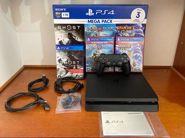 Ps4 Slim 1tb + De 90 Jogos Pouco Usado - Leia A Descrição