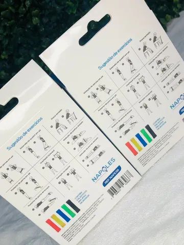 Kit 5 Faixas Elásticas Para Exercícios Multifuncional Yoga Fisioterapia e Treino - Foto 2