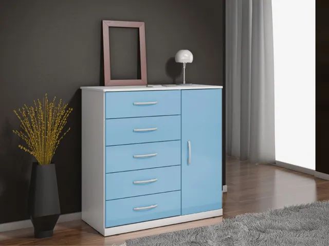 Cômoda 5 gavetas 1 porta  !! L8761m