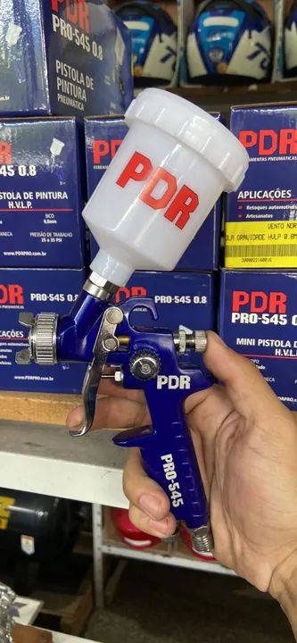 Pistola de Pintura Gravidade 0.8 mm 125 ML Profissional  - Foto 3
