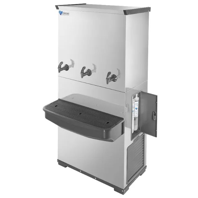 Bebedouro Industrial 100 litros resist em Inox com 3 Torneiras 110v ou 220v