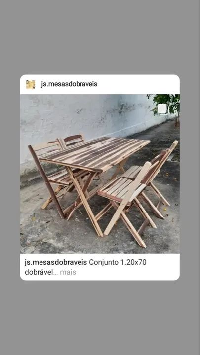 Conjuntos de mesas dobrável NOVO