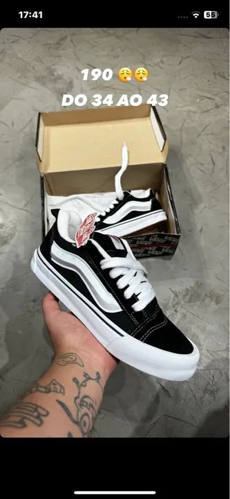 Vans knu promoção 34 ao 43
