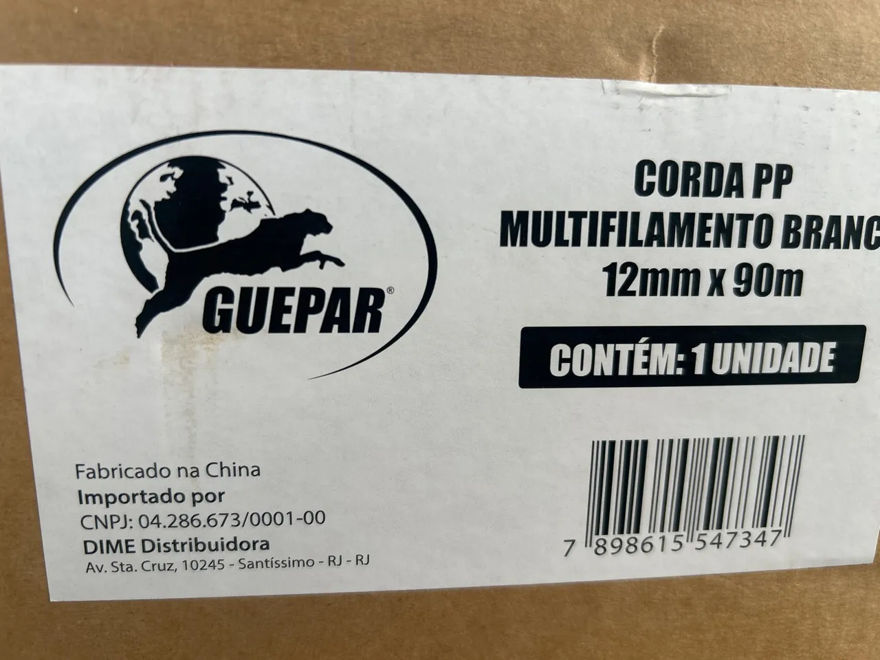 90 metros Corda de Polipropileno 12mm x 90m Nova