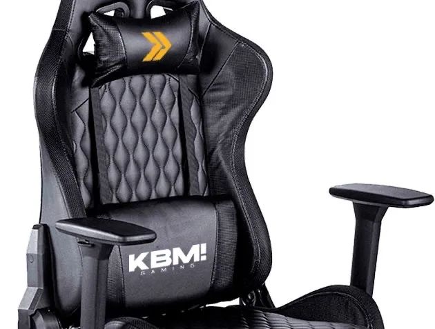 Cadeira Gamer KBM! GAMING RGB, Preto, Luz RGB, Com Almofadas, Reclinável (NOVO) - Foto 3