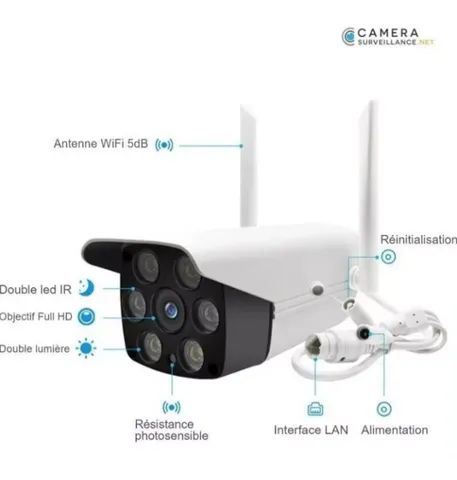 Câmera Ip Wifi Externa/Interna 2 Antenas - Aceita Cartão - Foto 3