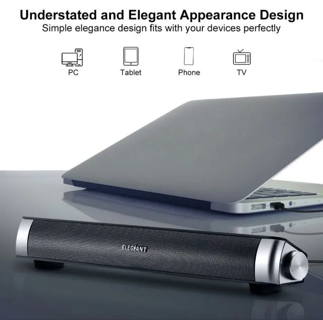 Elegiant USB multimídia Speaker Soundbar - Foto 3